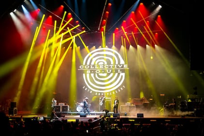 Collective Soul performs during the Summer Camp with Trucks Tour at PNC Music Pavilion in Charlotte on Sept. 19, 2024.