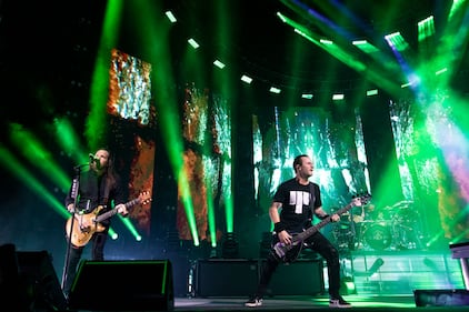 Creed performs during the Summer of ’99 Tour at PNC Music Pavilion in Charlotte on July 24, 2024.