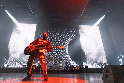 Avenged Sevenfold performs at PNC Music Pavilion in Charlotte on Sept. 19, 2023.