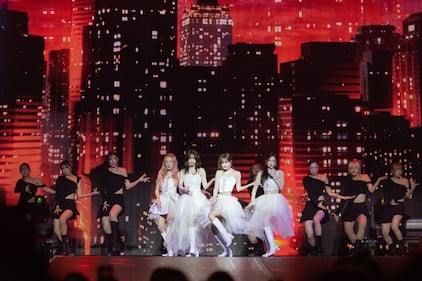 K-pop group aespa performed to a sold-out crowd at Charlotte's Spectrum Center on Feb. 8, 2025.