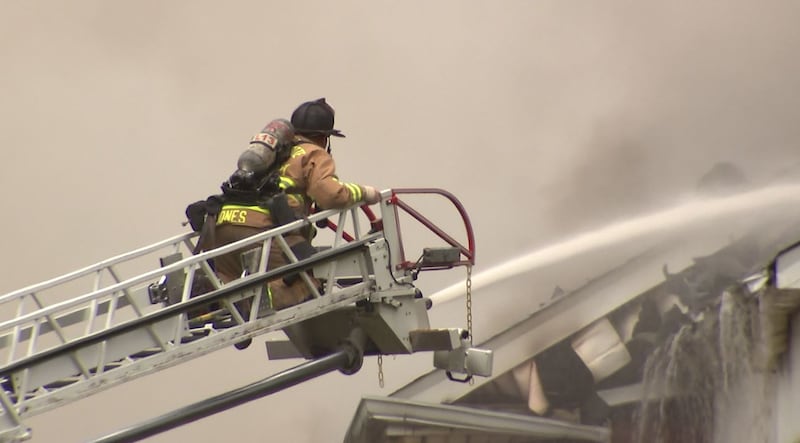 The Charlotte Fire Department responded around 10 a.m. to a fire at Big Spring United Methodist Church on Old Dowd Road near the Charlotte Douglas International Airport.