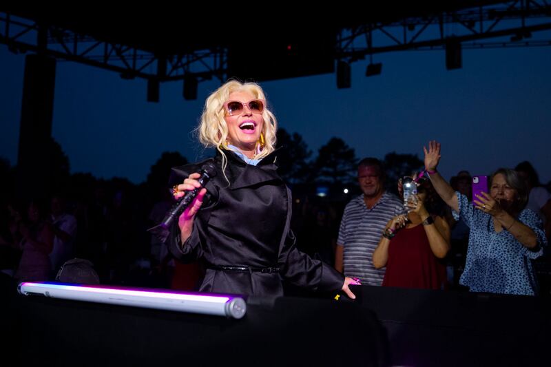 Shania Twain performs during her Queen of Me tour at PNC Music Pavilion in Charlotte on June 28, 2023.