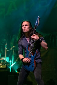 Megadeth performs during their Destroy All Enemies Tour at PNC Music Pavilion in Charlotte on Sept. 6, 2024.