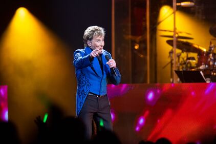 Legendary entertainer Barry Manilow performs in Charlotte. Jan. 21, 2023.