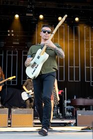 Dashboard Confessional performs at Skyla Credit Union Amphitheatre in Charlotte on Aug. 1, 2023.