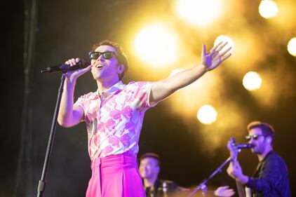 Max opens up for Big Time Rush at PNC Music Pavilion in Charlotte on June 27, 2023.