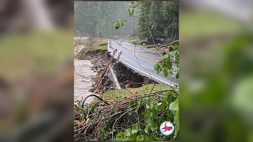 AUGUST 18, 2021 - Clyde was hit hard with record flooding on the Pigeon River from Tropical Storm Fred. Wednesday afternoon, only local traffic was allowed on US-276 into Cruso. (Photo credit: NCDOT)