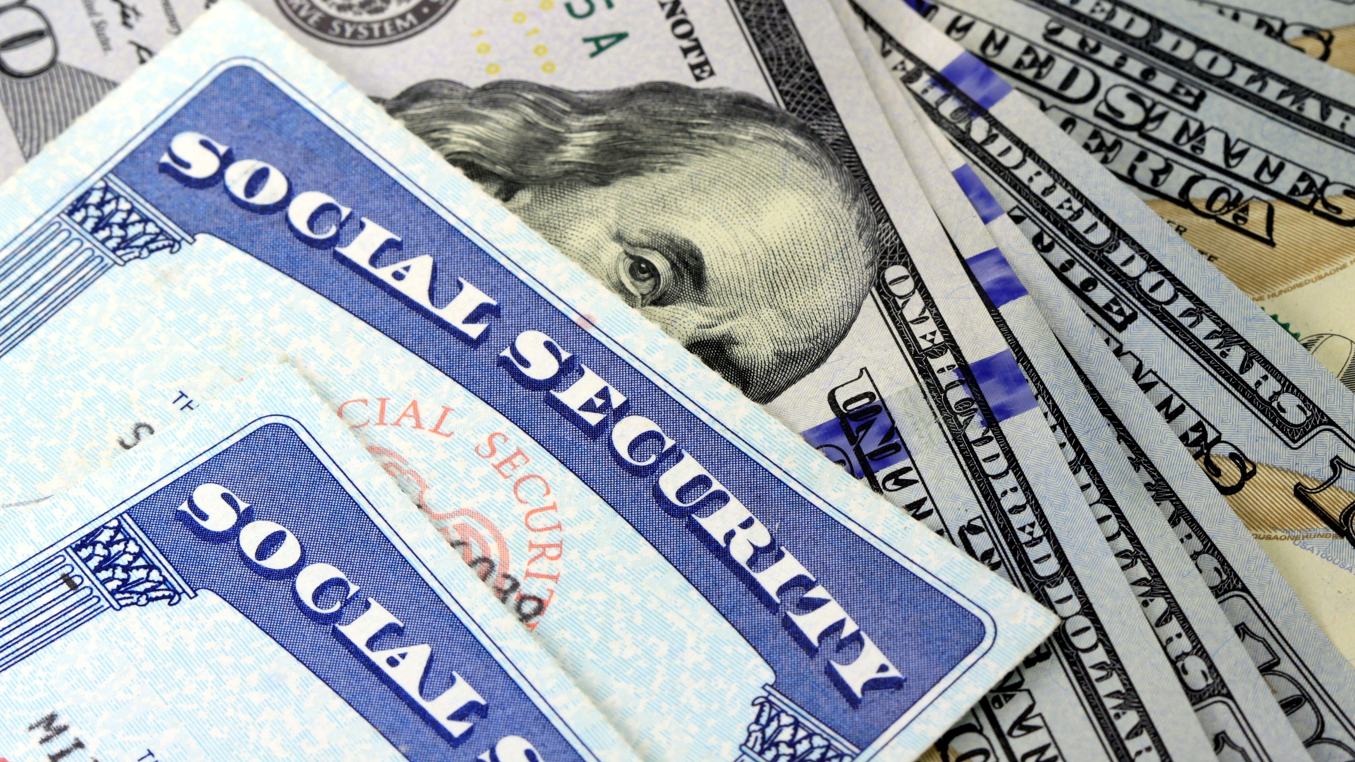 social security card, money
