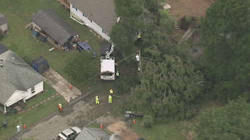 Tree down on Hemlock Ave. in Gastonia