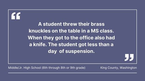 Cox Media Group gathered comments from teachers in Florida, Georgia, North Carolina, South Carolina, Ohio, Pennsylvania, Massachusetts, and Washington, about violence in the classroom.