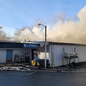 Fire at Jay's Seafood Restaurant in Stanly County (Photo: East Side Volunteer Fire Department)