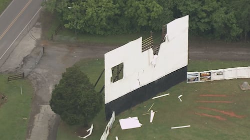 Belmont Drive-in damaged