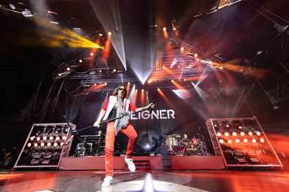 Classic rockers Foreigner perform during the “Renegades and Juke Box Heroes” tour at PNC Music Pavilion on July 13, 2024.