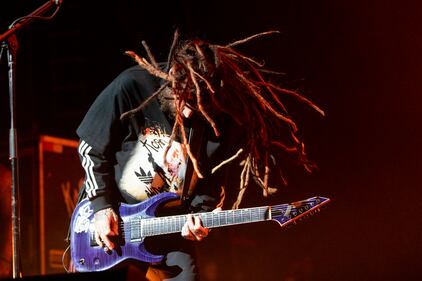 Korn performs at PNC Music Pavilion in Charlotte on Sept. 18, 2024.