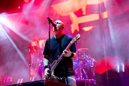 Breaking Benjamin performs at PNC Music Pavilion in Charlotte on Sept. 22, 2024.