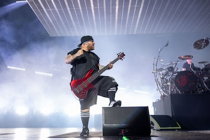 Korn performs at PNC Music Pavilion in Charlotte on Sept. 18, 2024.