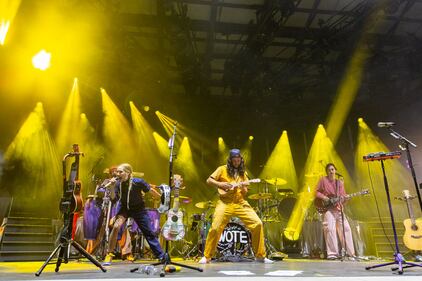 Walk Off The Earth performed at Skyla Credit Union Amphitheatre in Charlotte on Aug. 7, 2023.