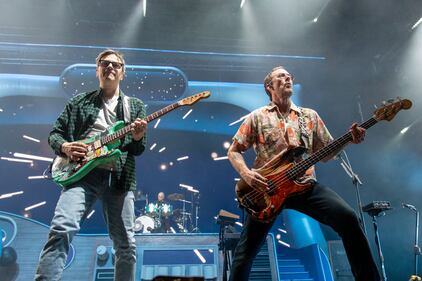Weezer headlines the Indie Rock Road Trip tour at PNC Music Pavilion in Charlotte on June 24, 2023.