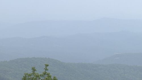 This is a view from the observation deck in Blowing Rock on June 7. Areas in the North Carolina High Country are experiencing hazy conditions because of the wildfires in Canada.