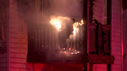 A massive apartment fire left more than a dozen families displaced Monday, Nov. 15, 2021.