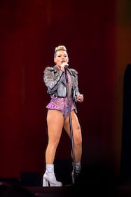 Singer Pink dazzles a sold-out crowd at Charlotte’s Spectrum Center on Nov. 12, 2023.