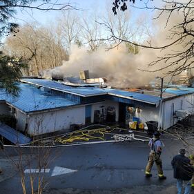 Fire at Jay's Seafood Restaurant in Stanly County (Photo: East Side Volunteer Fire Department)