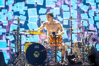 Rockers Blink-182 performed at the Spectrum Center in Charlotte on July 14, 2023. Turnstile and Landon Barker also played.