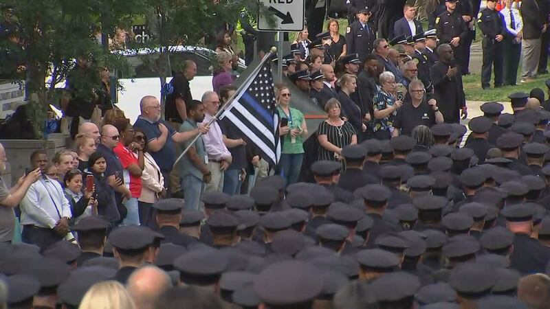 The procession and funeral for CMPD officer Joshua Eyer was held in Charlotte on Friday, May 3, 2024. Eyer was killed on Monday after a suspect opened fire on a task force that was attempting to serve an arrest warrant.