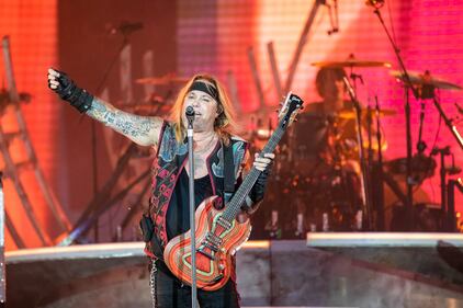 Legendary rockers Mötley Crüe perform during The Stadium Tour at Bank of America Stadium in Charlotte. June 28, 2022.