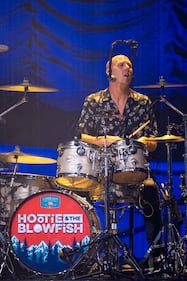 Hootie and the Blowfish perform during the Summer Camp with Trucks Tour at PNC Music Pavilion in Charlotte on Sept. 19, 2024.