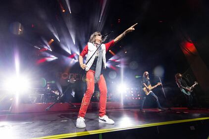 Classic rockers Foreigner perform during the “Renegades and Juke Box Heroes” tour at PNC Music Pavilion on July 13, 2024.