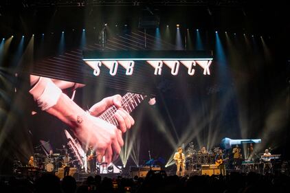 Singer John Mayer performs during his Sob Rock tour at Charlotte’s Spectrum Center. April 11, 2022.