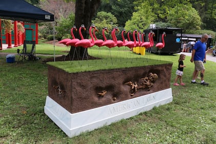 "American Lawn" by Whitney Yale took second place at the 40th Annual Sculpture Celebration in Lenoir on Sept. 12, 2026.