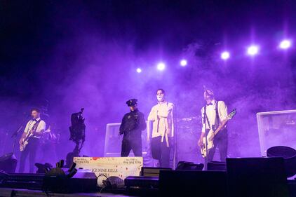 Ice Nine Kills performs at the Greensboro Coliseum on Nov. 21, 2023.