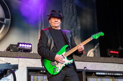 Styx performs during the “Renegades and Juke Box Heroes” tour at PNC Music Pavilion on July 13, 2024.