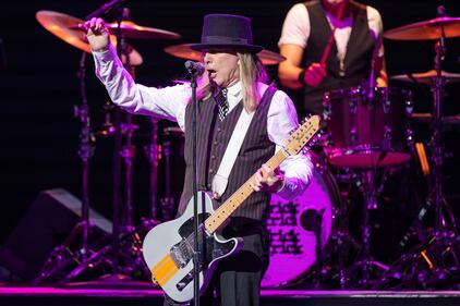 Classic rockers Cheap Trick perform at PNC Music Pavilion in Charlotte on Aug. 26, 2022.
