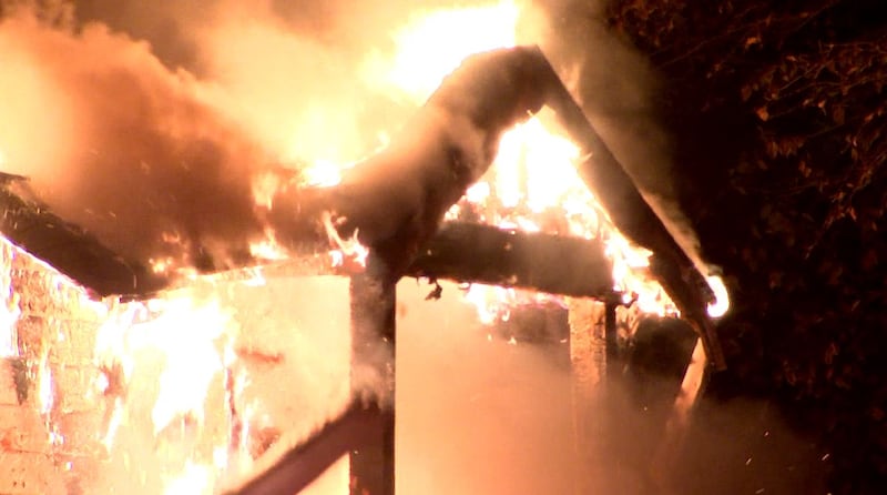 A massive apartment fire left more than a dozen families displaced Monday, Nov. 15, 2021.