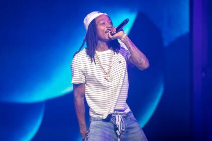 Wiz Khalifa performs during the High School Reunion Tour 2023 at PNC Music Pavilion in Charlotte on Aug. 8, 2023.