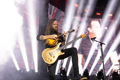 Creed performs during the Summer of ’99 Tour at PNC Music Pavilion in Charlotte on July 24, 2024.