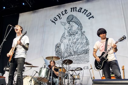 Joyce Manor opens for Weezer on the Indie Rock Road Trip tour at PNC Music Pavilion in Charlotte on June 24, 2023.