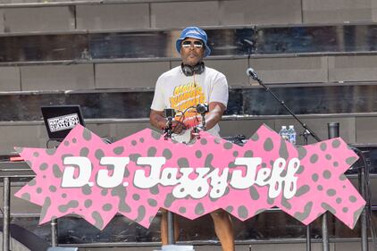 DJ Jazzy Jeff performs during the Magic Summer Tour at PNC Music Pavilion in Charlotte on July 27, 2024.