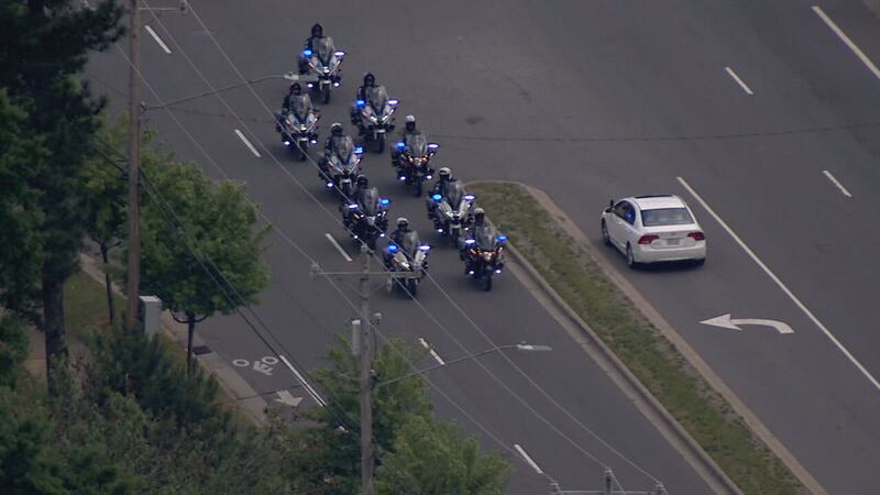 A procession was held Friday, May 3, 2024, to recognize the life and work of North Carolina Division of Adult Correction Investigator Sam Poloche.