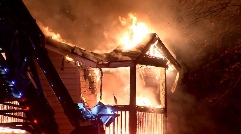 A massive apartment fire left more than a dozen families displaced Monday, Nov. 15, 2021.