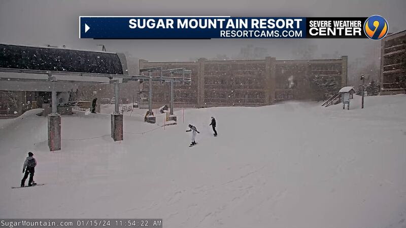 Skiers on Sugar Mountain, Jan. 15