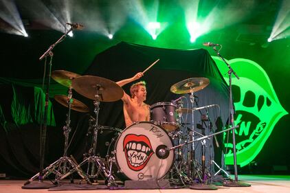 Jxdn opens for Machine Gun Kelly at Charlotte Metro Credit Union Amphitheatre. Oct. 27, 2021.