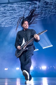 Korn performs at PNC Music Pavilion in Charlotte on Sept. 18, 2024.