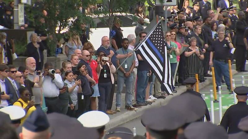 The procession and funeral for CMPD officer Joshua Eyer was held in Charlotte on Friday, May 3, 2024. Eyer was killed on Monday after a suspect opened fire on a task force that was attempting to serve an arrest warrant.