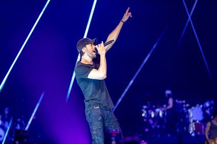 Enrique Iglesias performs during the Trilogy Tour at the Spectrum Center in Charlotte on March 2, 2024.