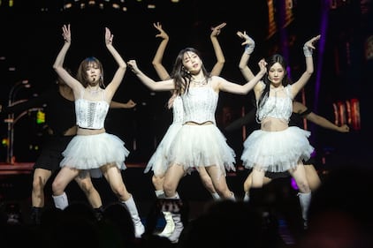 K-pop group aespa performed to a sold-out crowd at Charlotte's Spectrum Center on Feb. 8, 2025.