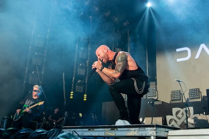 Daughtry performs at PNC Music Pavilion in Charlotte on Sept. 22, 2024.